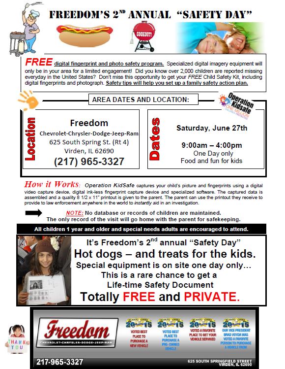 Operation Kidsafe Safety Day In Virden IL WTAX 93.9FM/1240AM