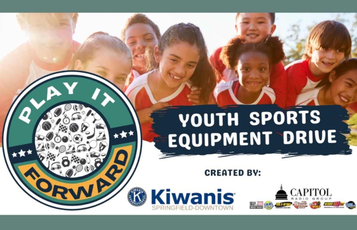 Donate used kids sports equipment for “Play it Forward!” WTAX 93.9FM