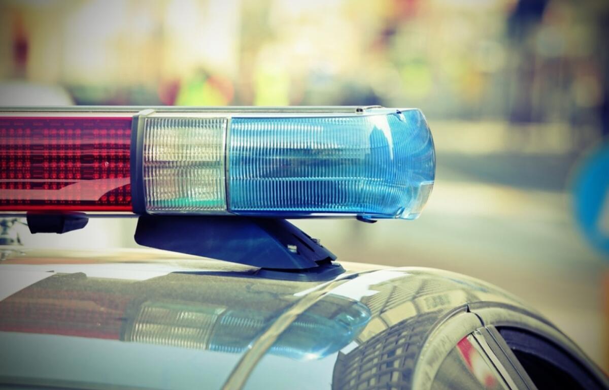 police lights on squad car