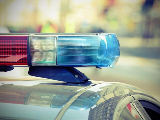 police lights on squad car