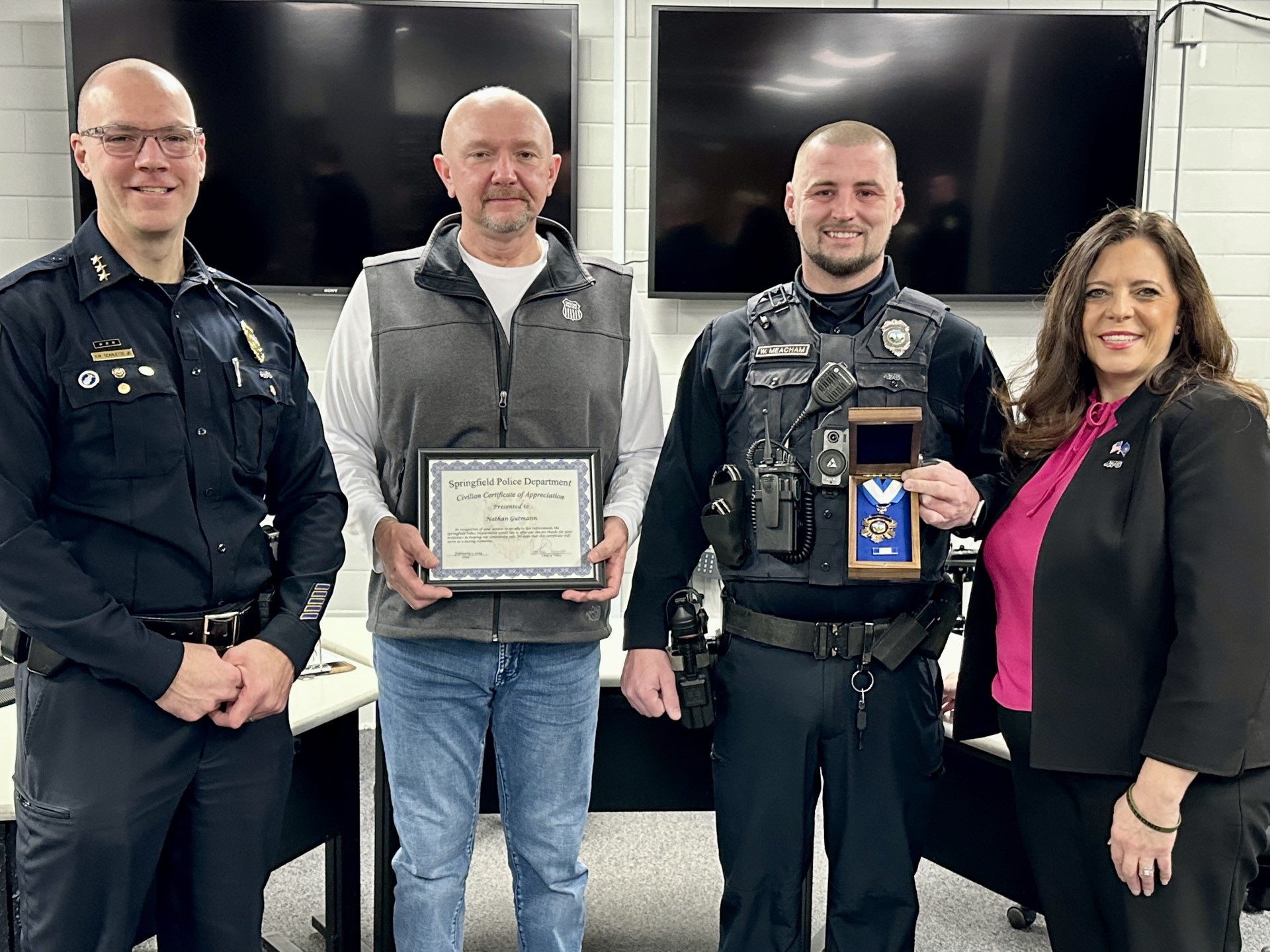Springfield Police Officer and Civilian Man Both Recognized for Lifesaving Efforts Springfield Police Officer and Civilian Man Both Recognized for Lifesaving Efforts
