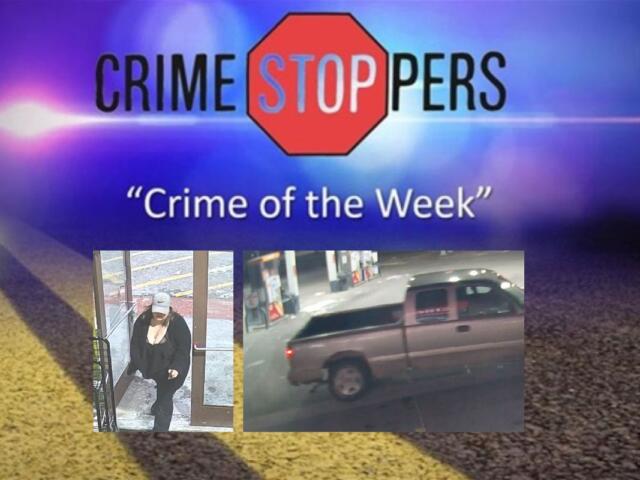 Crime Stoppers Crime of the Week suspect photo and suspect's truck