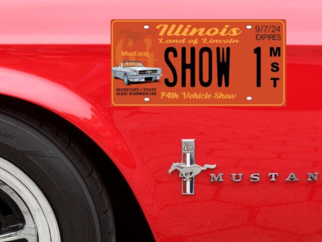 Mustang/Illinois Commemorative Mustang License Plate