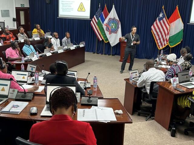 ISP Special Agent Mark Javier provides Domestic and Gender Based Violence investigation training in Africa
