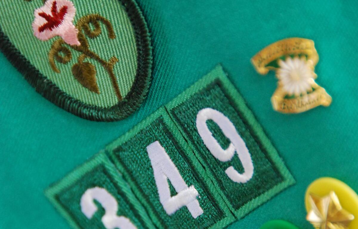 Girl Scout badge with sash